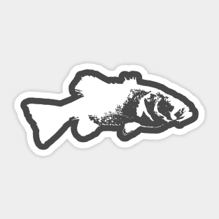 Bass white print Sticker